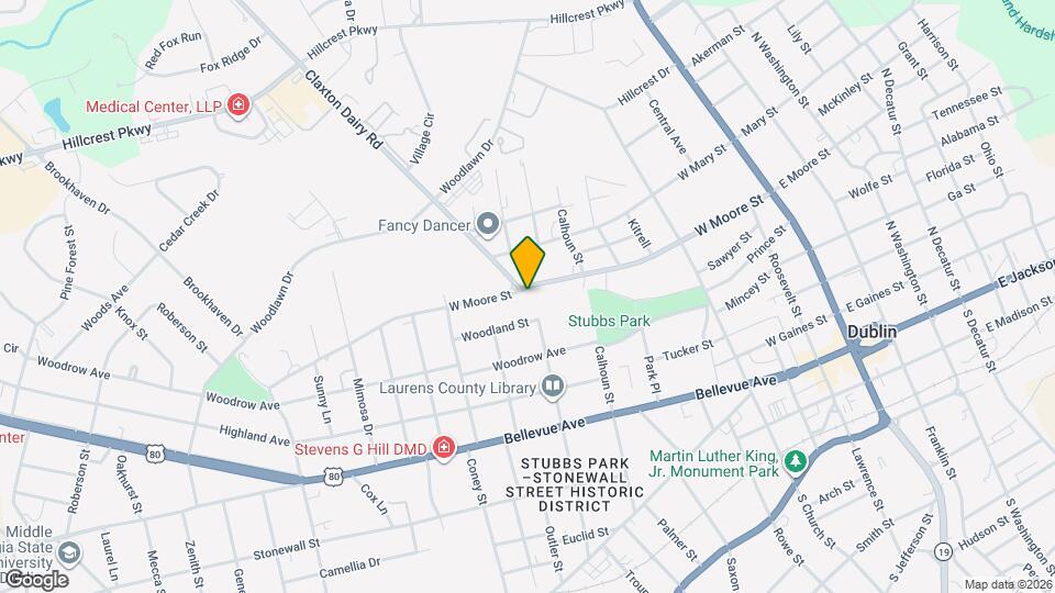 802 W Moore St Map and Location Details