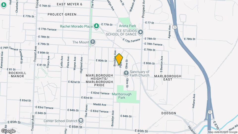 8020 Park Ave Map and Location Details