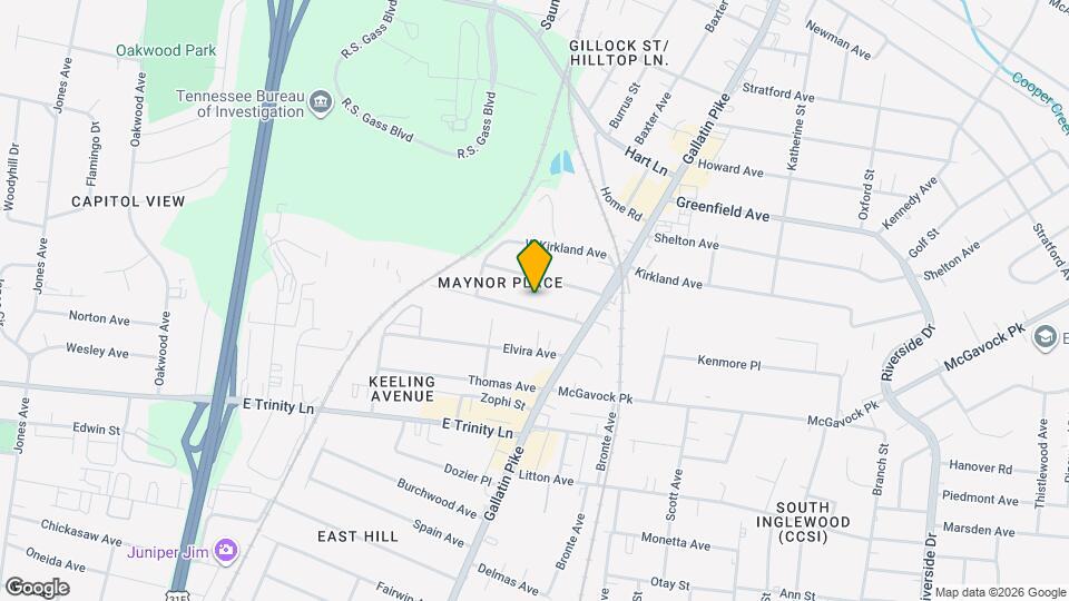 1021 Maynor Ave Map and Location Details