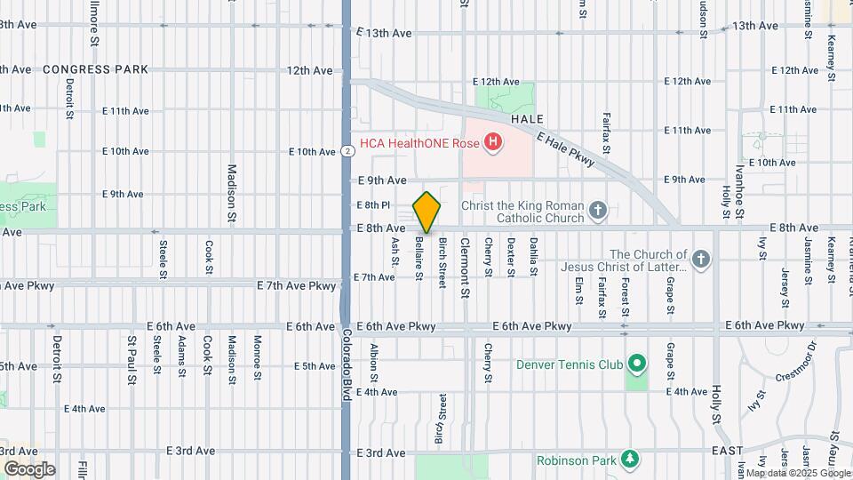 786 Bellaire St Map and Location Details