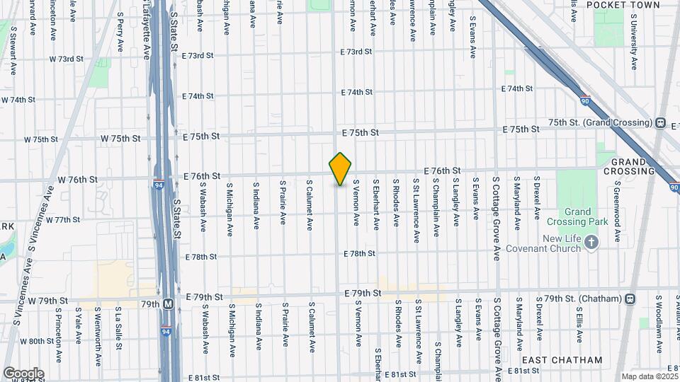 7627 S King Dr, Unit 2 Map and Location Details
