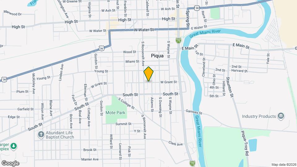 329 W Grant St Map and Location Details