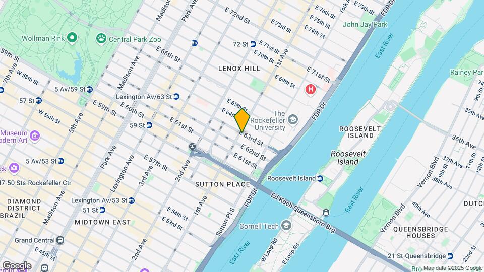 400 East 63rd Street Map and Location Details