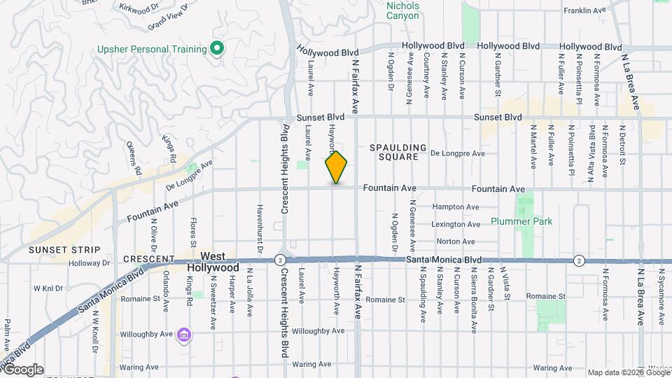 7946 Fountain Ave Map and Location Details