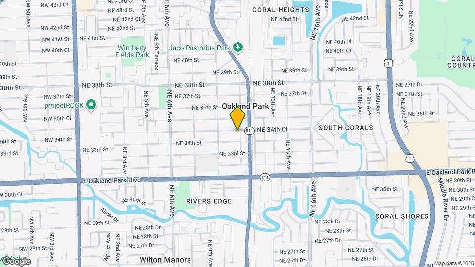 1098 NE 34th Ct Mapa y Detalles de la Ubicación