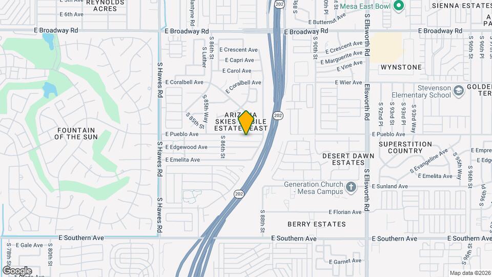 8651 E Pueblo Ave Map and Location Details