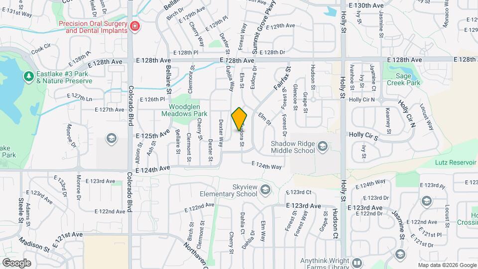 12581 Eudora St Map and Location Details