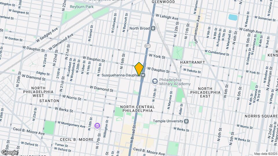 2216 N Broad St Map and Location Details