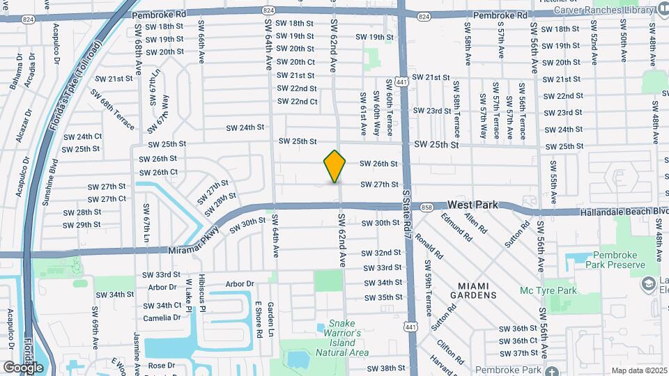 6210 SW 27th St Map and Location Details