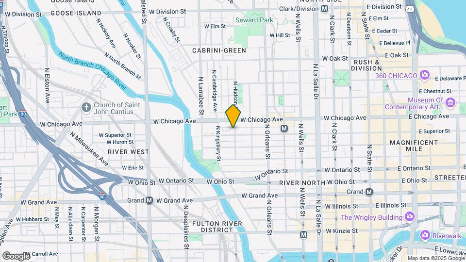 734 N Hudson Ave Map and Location Details