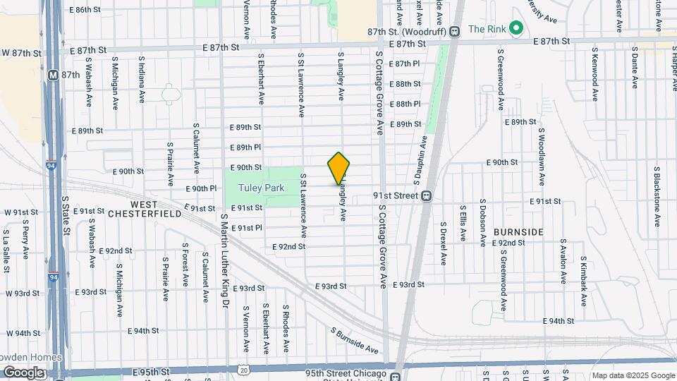 653 E 90th Pl Map and Location Details