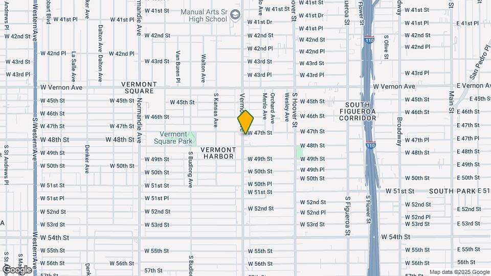 4706 S Vermont Ave Map and Location Details