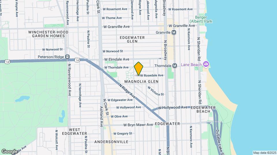1343 W Rosedale Ave Map and Location Details