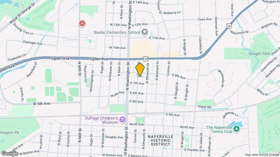 722 N Center St Map and Location Details