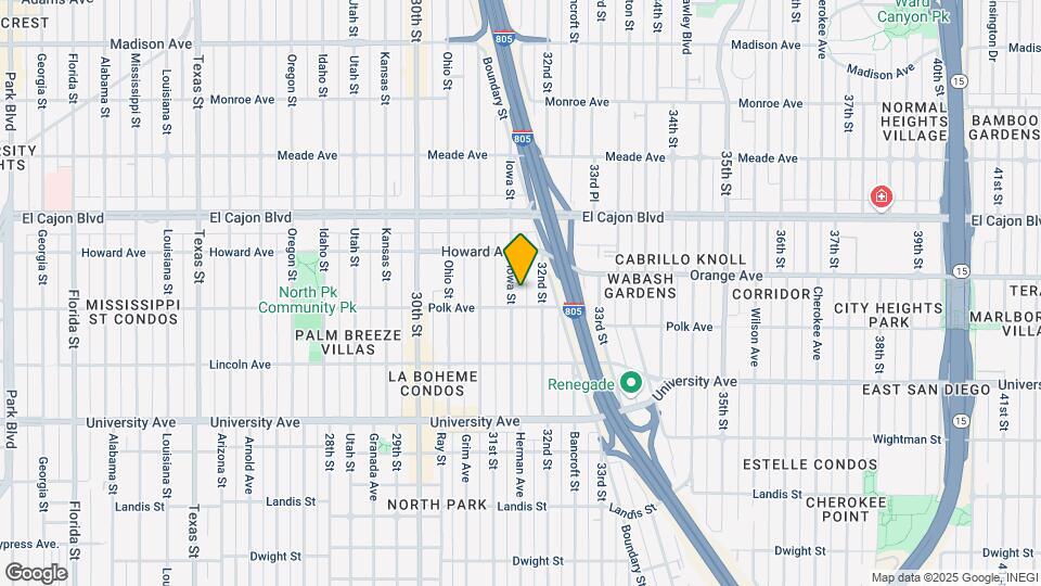 4121 Iowa St Map and Location Details