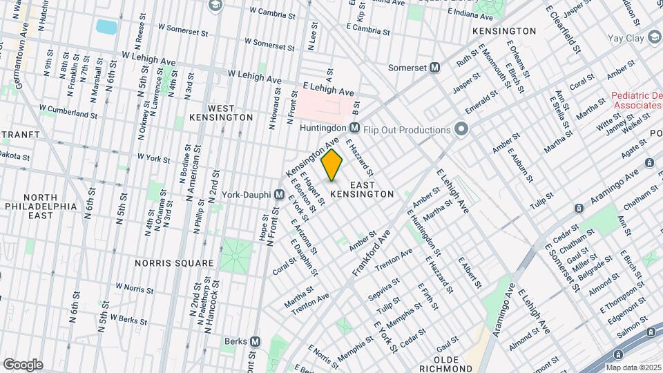 1918 E Cumberland St Mapa y Detalles de la Ubicación
