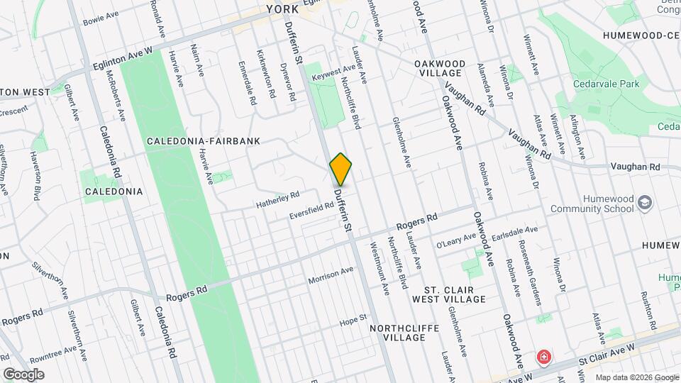 2097 Dufferin St Map and Location Details