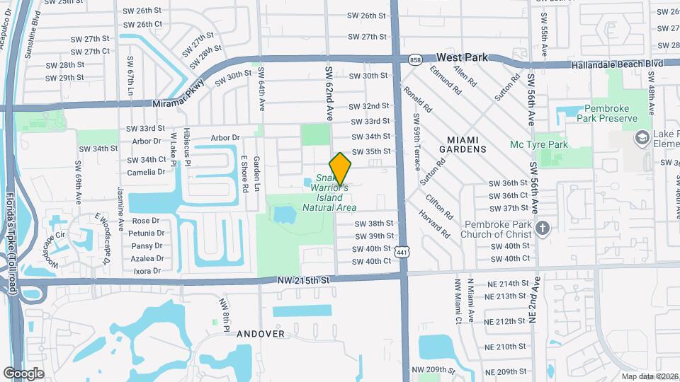 6163 SW 36th Ct Map and Location Details