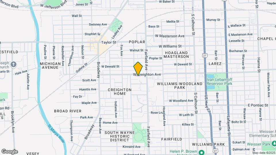 623 W Creighton Ave Mapa y Detalles de la Ubicación