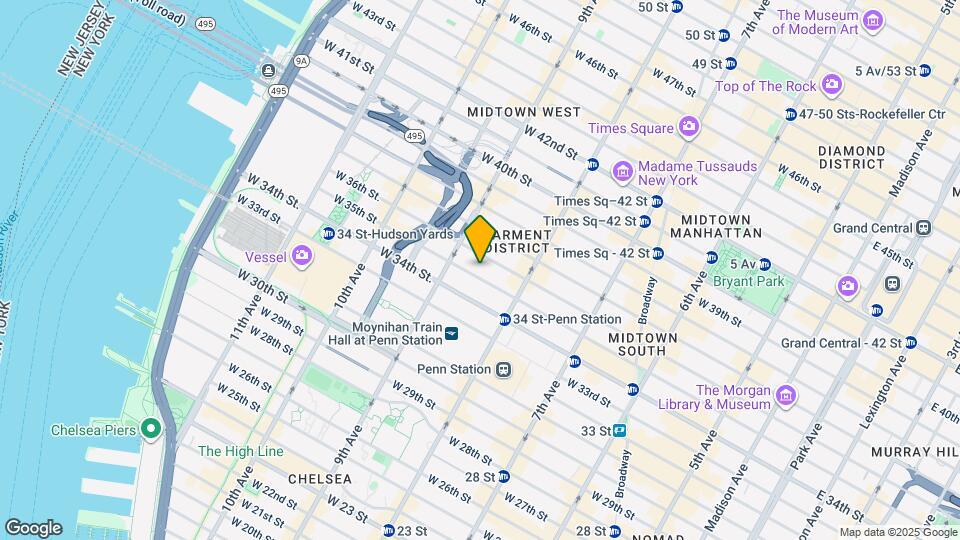 374 W 35th St Map and Location Details