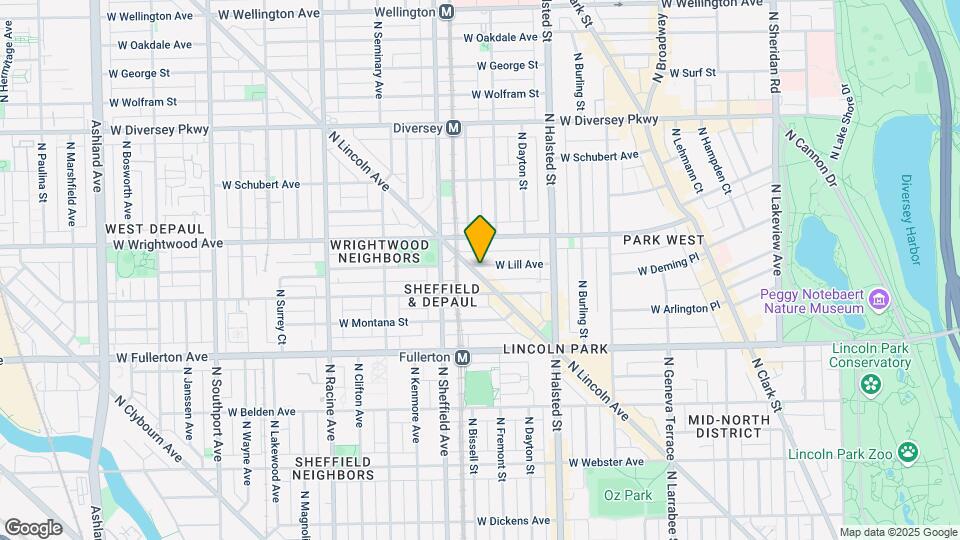 2535 N Lincoln Ave Map and Location Details