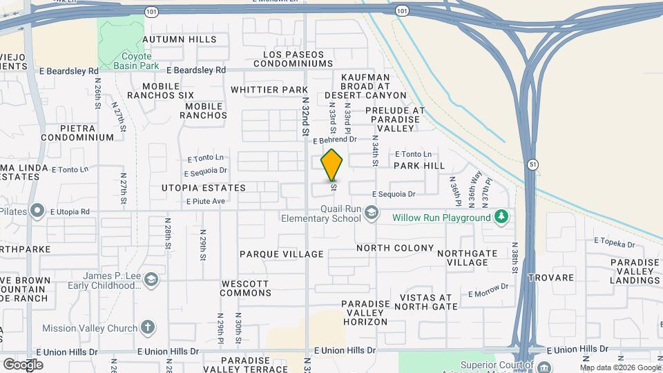 3243 E Wickieup Ln Map and Location Details