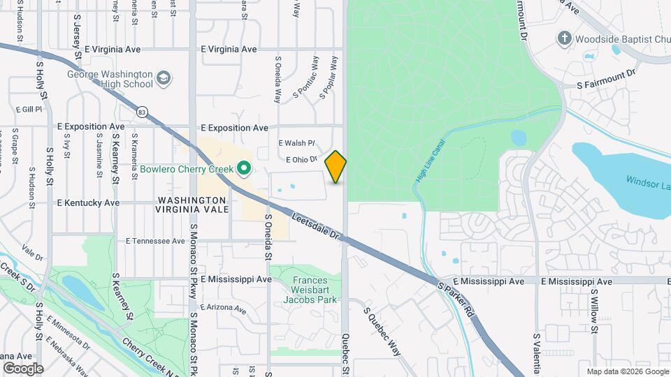 865 S Quebec St Map and Location Details