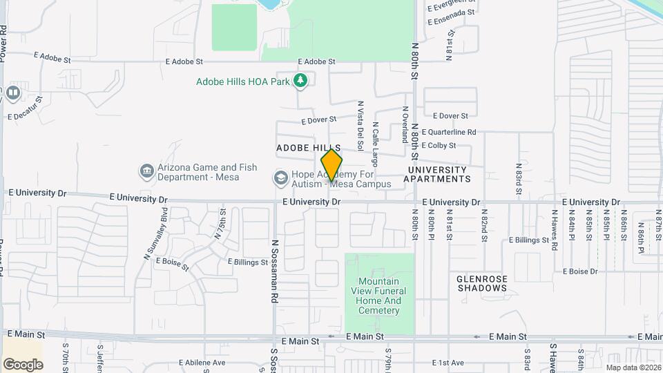 7734 E Caballero Cir Map and Location Details