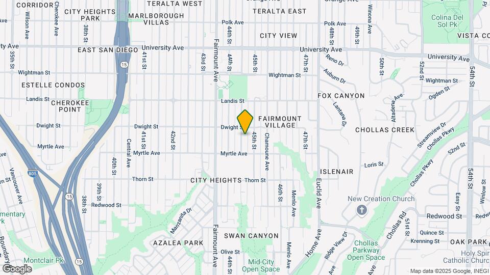 3565 Highland Ave Map and Location Details