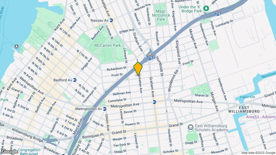 375 Manhattan Ave Map and Location Details
