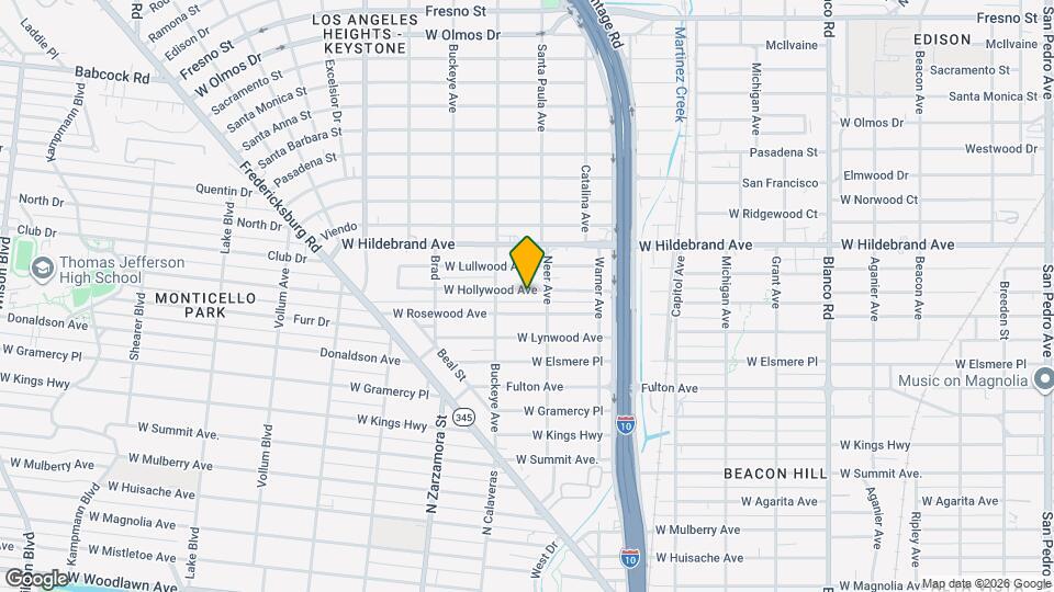 1418 W Hollywood Ave Map and Location Details