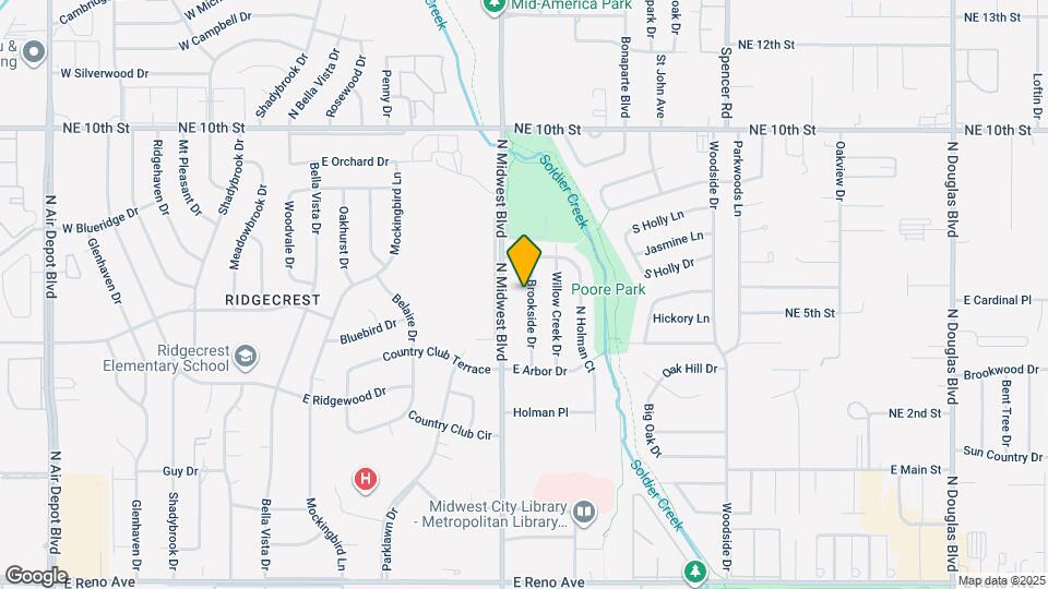 3425 Brookside Dr Map and Location Details