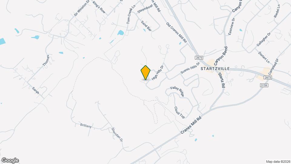 1307 Whispering Hills Dr Map and Location Details