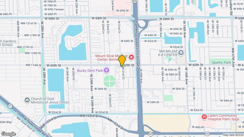 5924 W 21st Ct Mapa y Detalles de la Ubicación