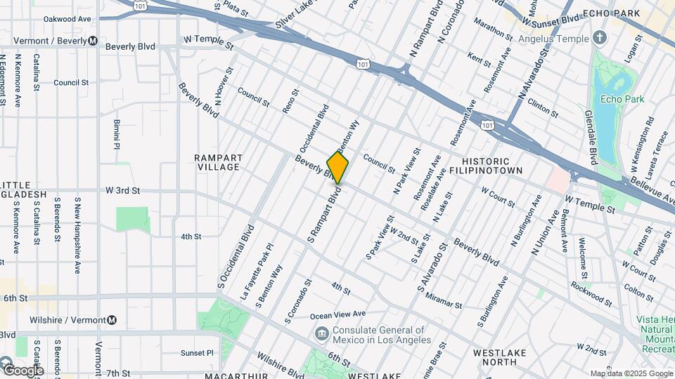 117 S Rampart Blvd Map and Location Details