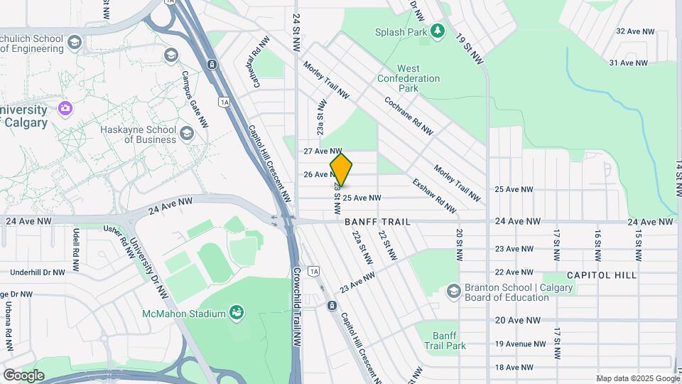 2338 25 Av NW Map and Location Details
