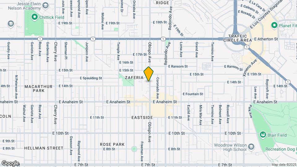 1407 Obispo Ave Map and Location Details