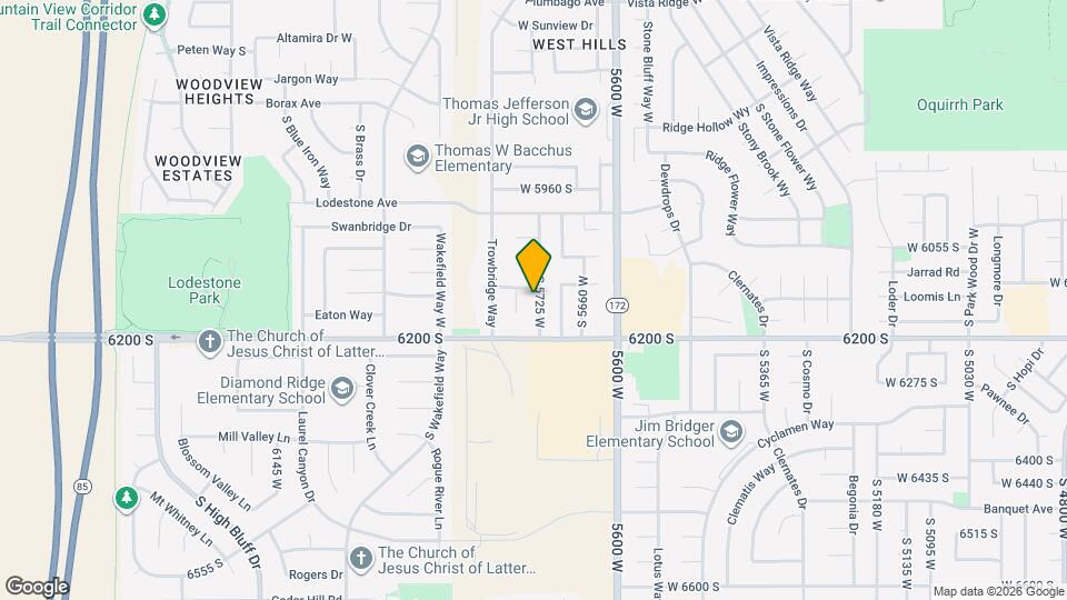 6136 S 5725 W Mapa y Detalles de la Ubicación