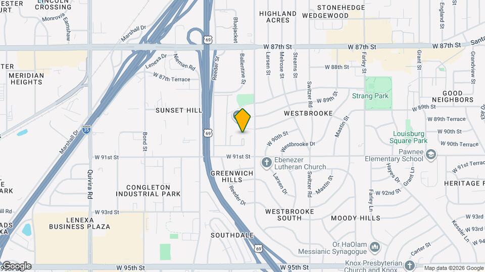 10706 W 90th Ter Map and Location Details