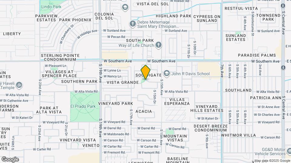 1545 W Burgess Ln Mapa y Detalles de la Ubicación