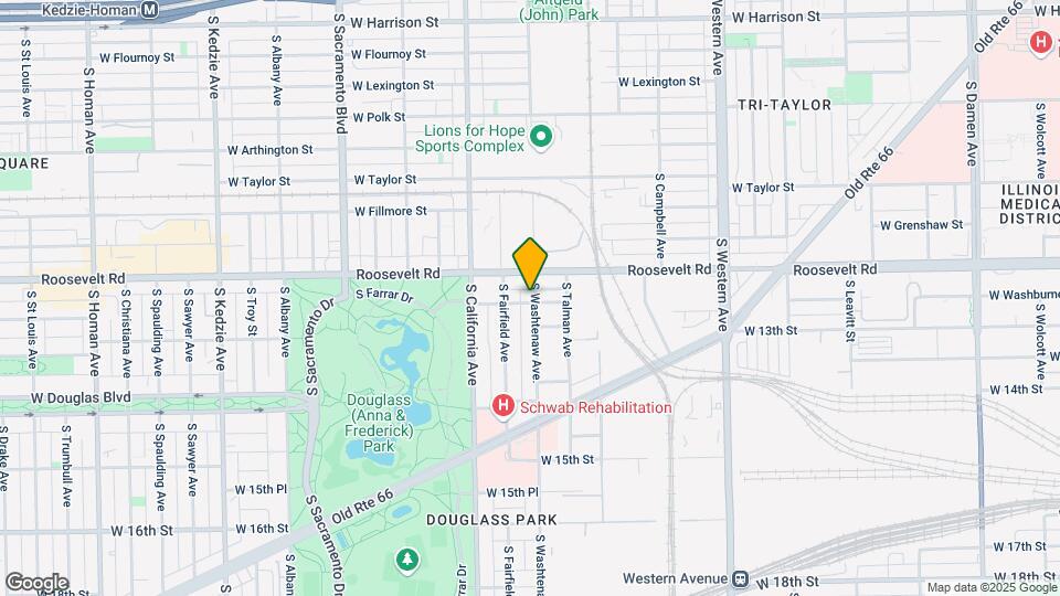 1222 S Washtenaw Ave Map and Location Details