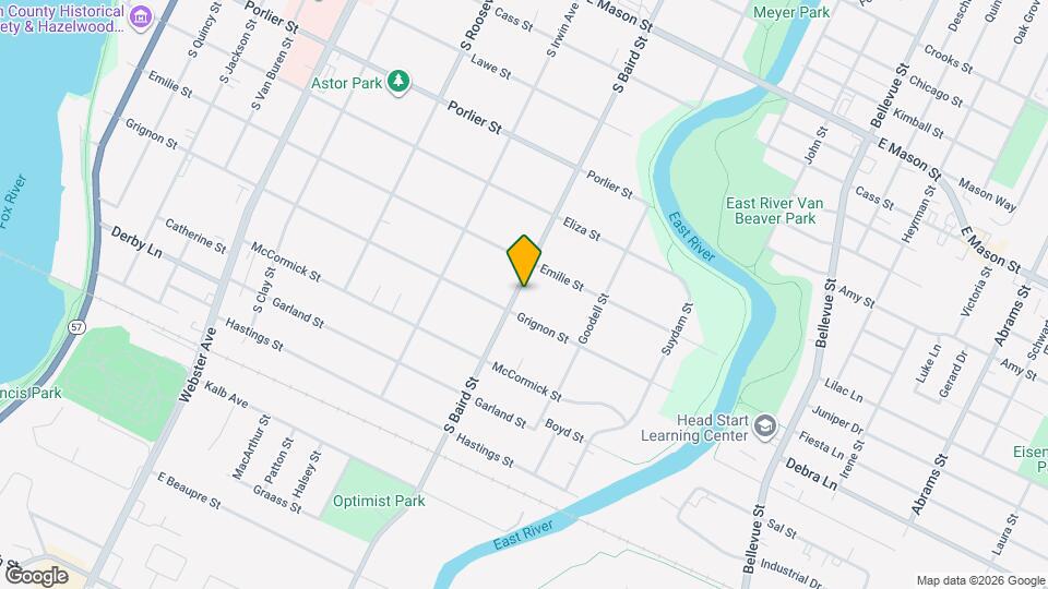 1123 S Baird St Map and Location Details