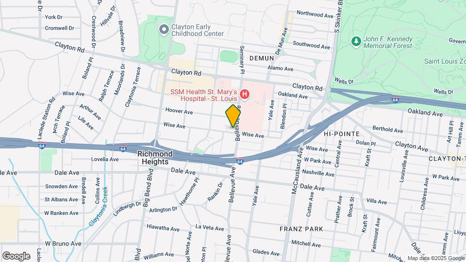 1141 Bellevue Ave-Unit -D Map and Location Details