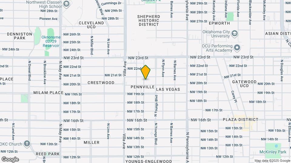 2110 N Cross Ave Map and Location Details