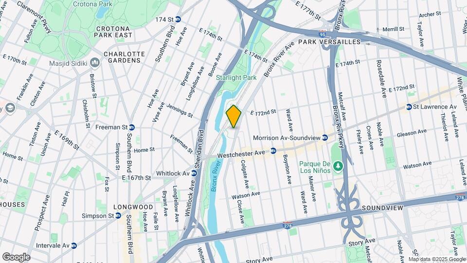 1249 Bronx River Ave Map and Location Details