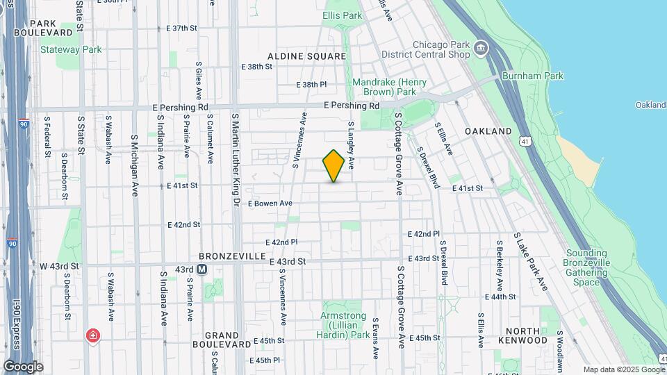 621 E 41st St Map and Location Details