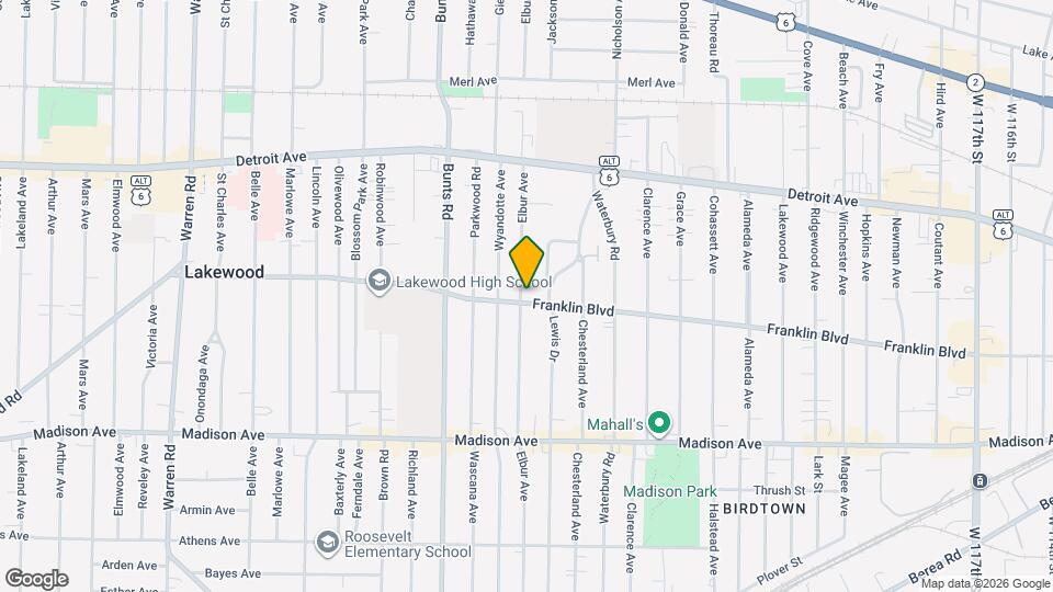1539 Elbur Ave Map and Location Details