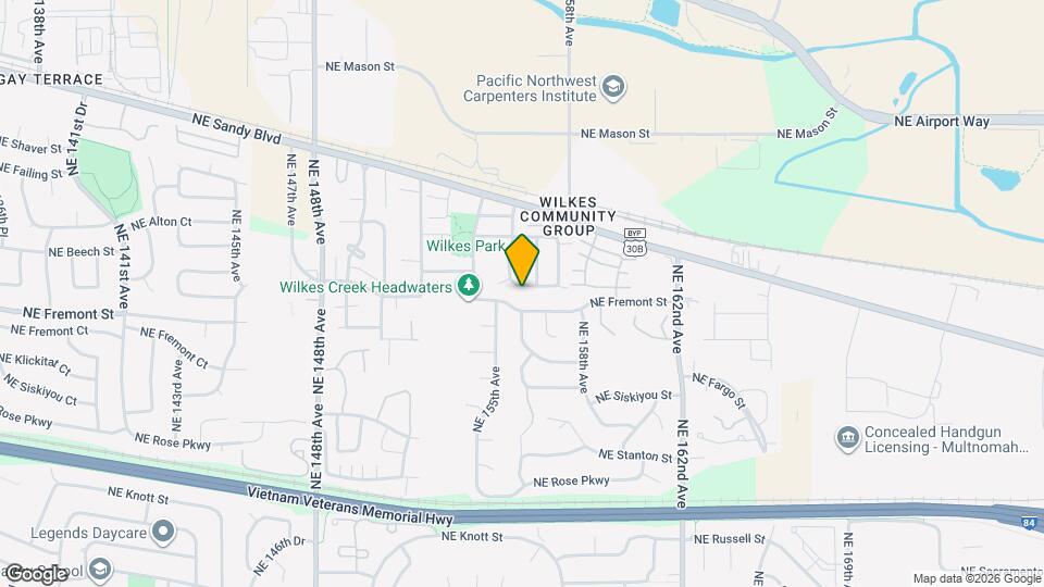 15626 NE Milton Pl Map and Location Details