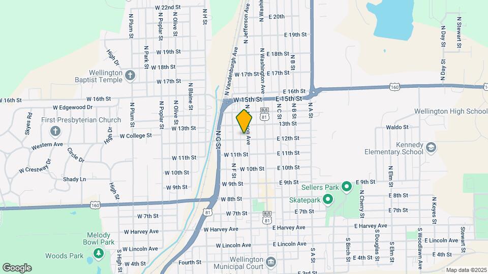 702 N Jefferson Ave Map and Location Details
