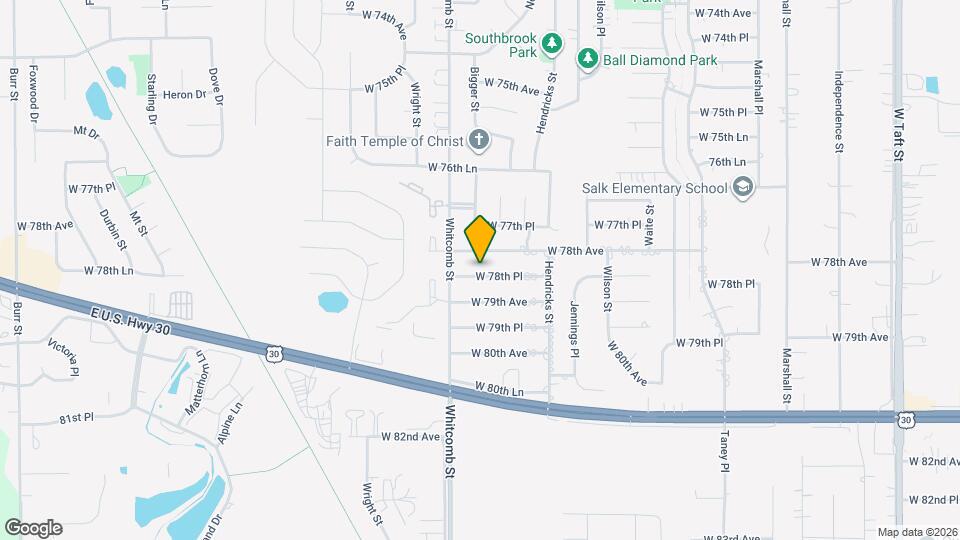 3732 W 78th Pl Map and Location Details